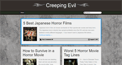 Desktop Screenshot of creepingevil.com
